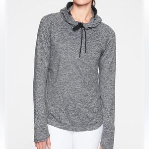 Athleta Gray Cowl Neck Long Sleeve Sweatshirt
